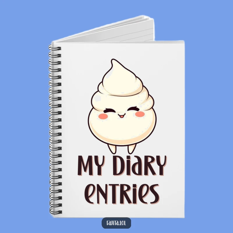 Funny Winking Sour Cream Notebook - Jot Down Witty Notes Hilariously