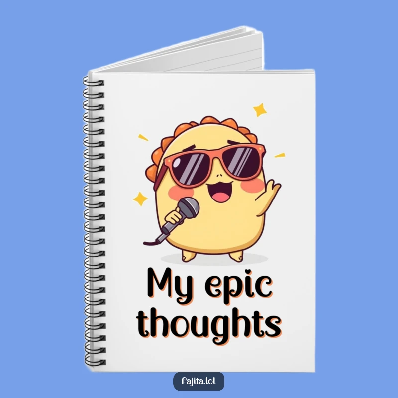 Funny Winking Taco Mic Drop Notebook: Jot Down Your Epic Ideas