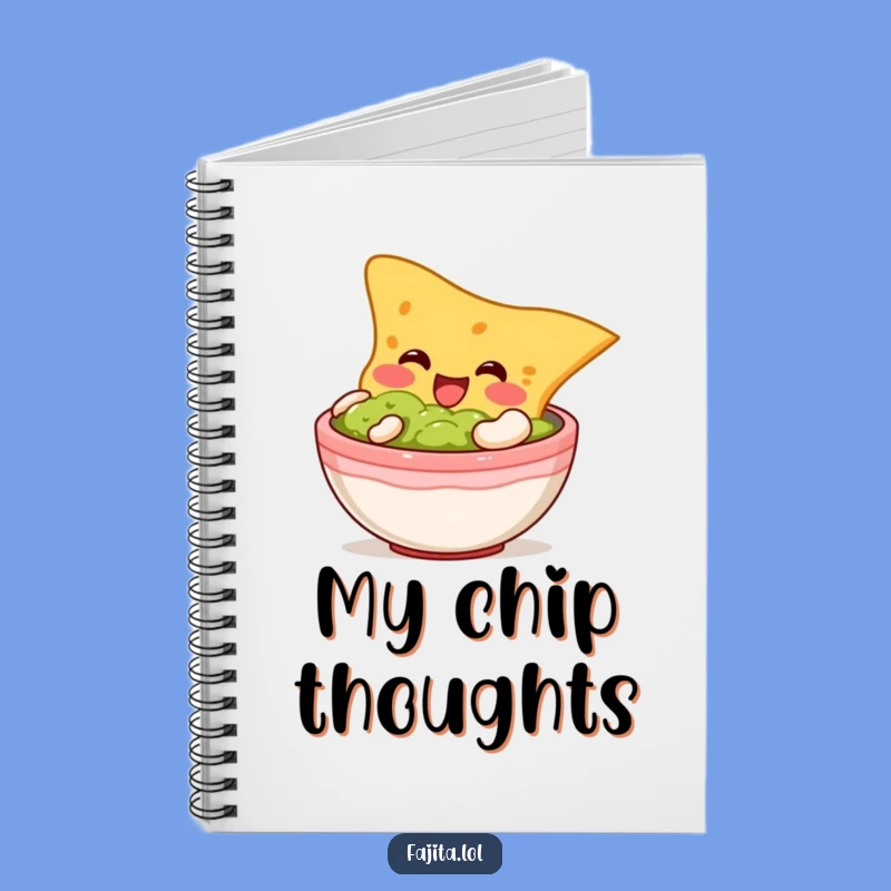 Funny Tortilla Chip Guacamole Notebook - Hilarious Snack Journal