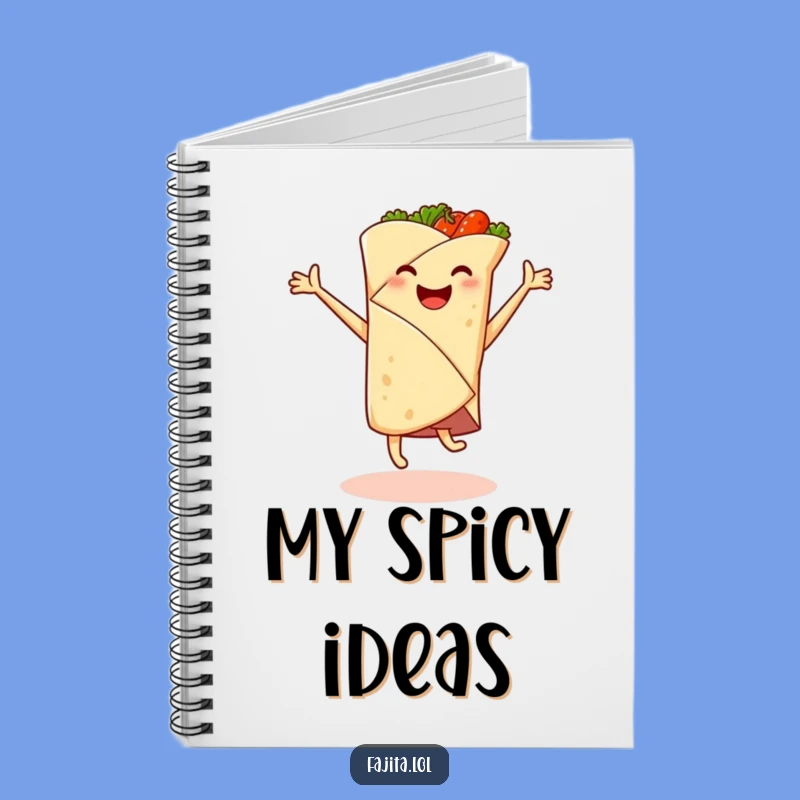 Funny Fajita Wrap Notebook - Hilarious Cartwheel Journal for Foodies