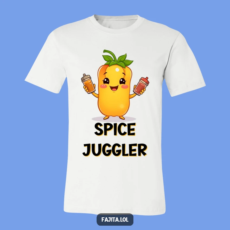 Funny Bell Pepper Juggling Spices T-Shirt: Hilarious Kitchen Tee for Cooks