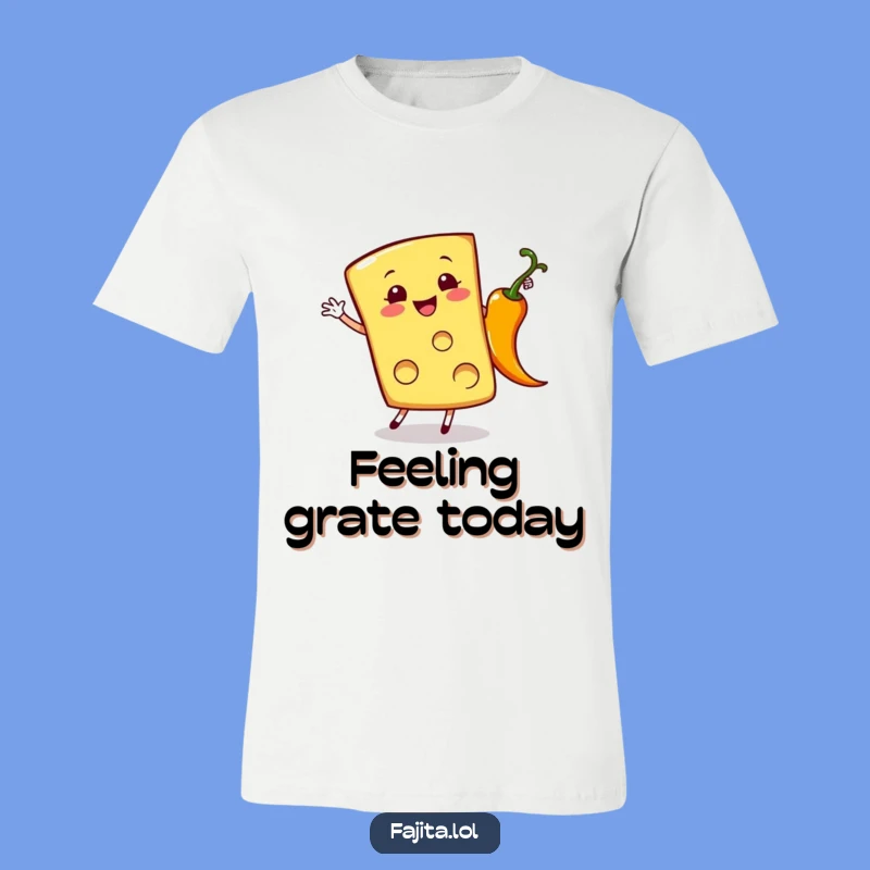 Funny Cheese Slice Cartwheel T-Shirt: Sizzling Pepper Active Tee Gift