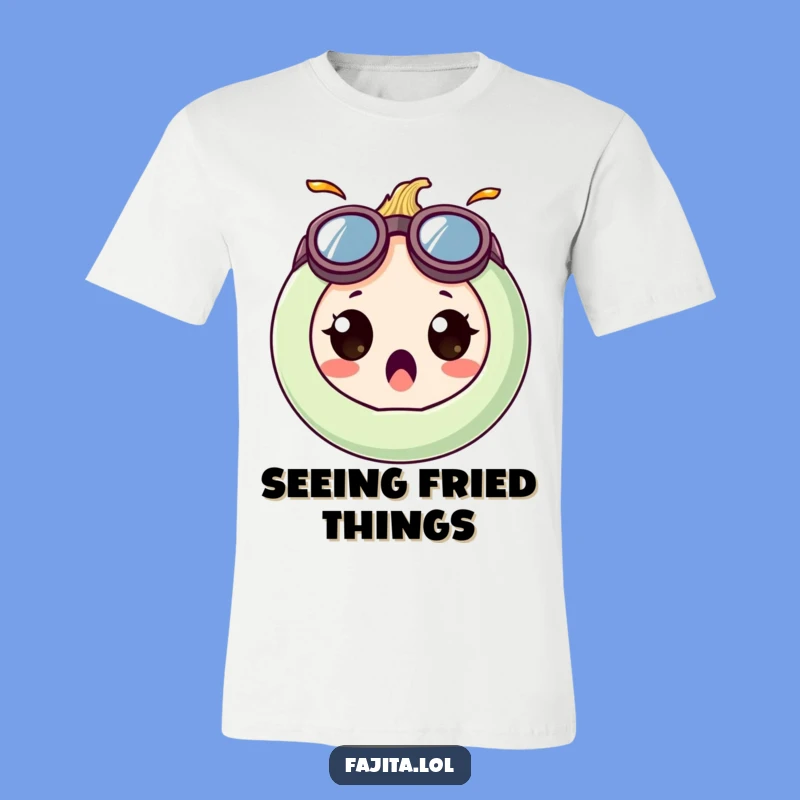 Funny Onion Ring Goggles T-Shirt: Goofy Character Surprise Tee Gift