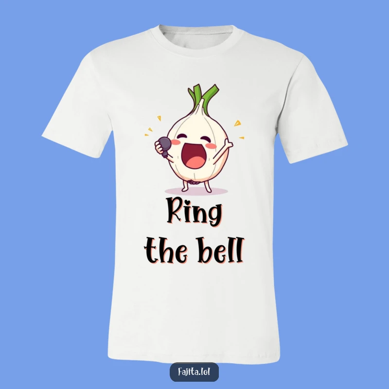 Funny Onion Ring Mic Drop T-Shirt - Comedic Character Tee for Parties