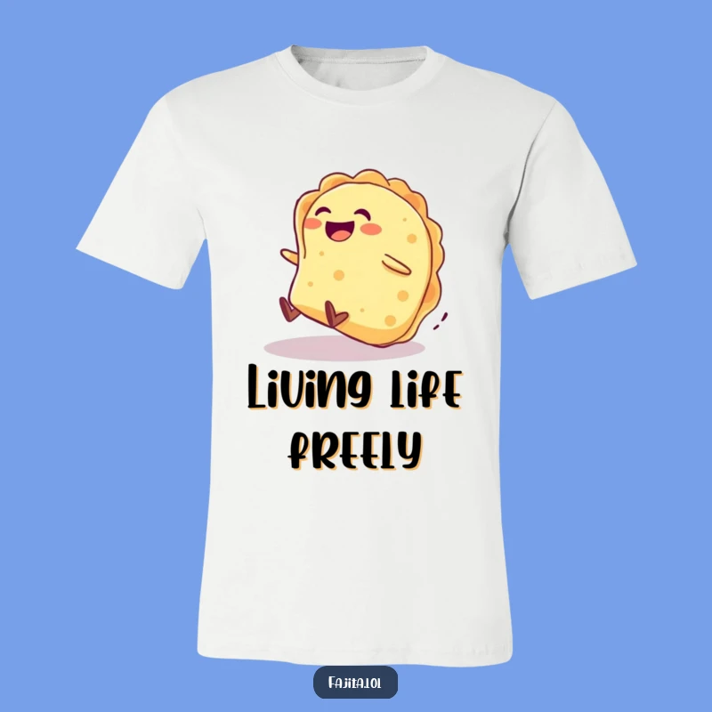 Funny Tortilla Rolling Downhill T-Shirt - Wearable Foodie Fun