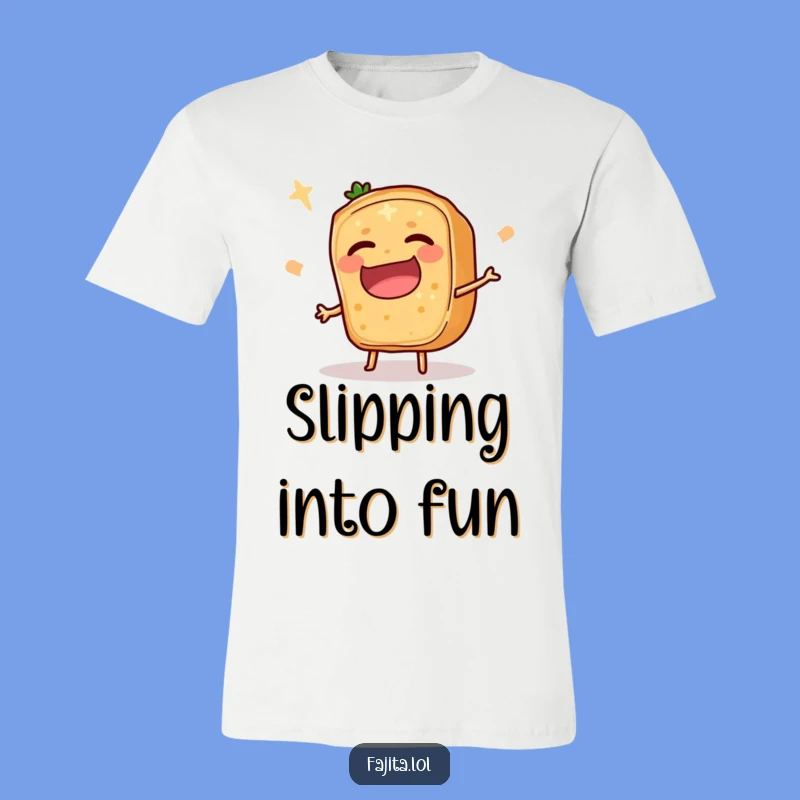 Funny Tripping Fajita Slice T-Shirt - Comedic Ingredient Fail, Hilarious Foodie Apparel Gift