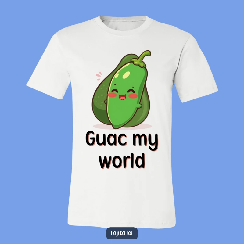 Funny Jalapeno & Avocado T-Shirt: Comical Couple's Tee & Hilarious Gift