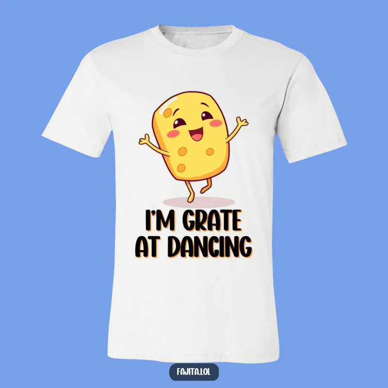 Funny Giggling Cheese Shred T-Shirt - Wearable Joyful Jig for Cheese Fans