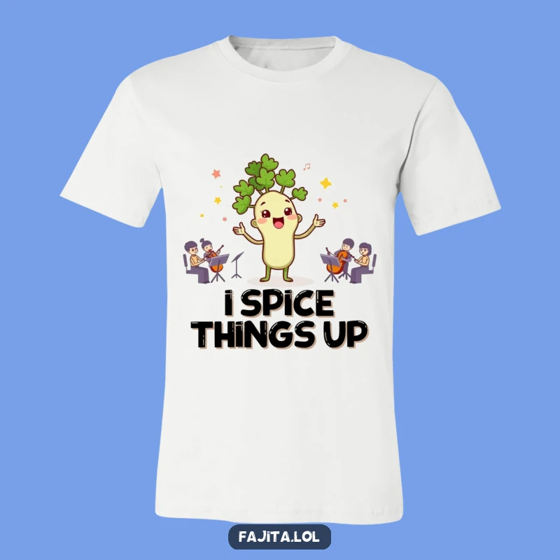 Funny Cilantro Conductor T-Shirt - Hilarious Spice Symphony Tee for Food Lovers