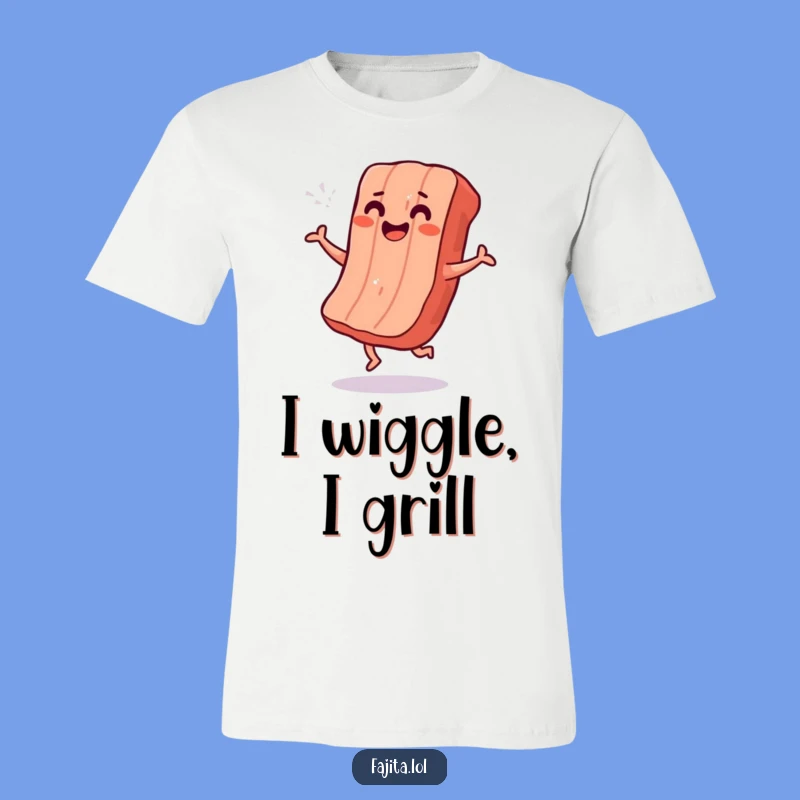 Funny Grilled Meat Shimmy T-Shirt - Hilarious Dancing Tee for Grill Masters