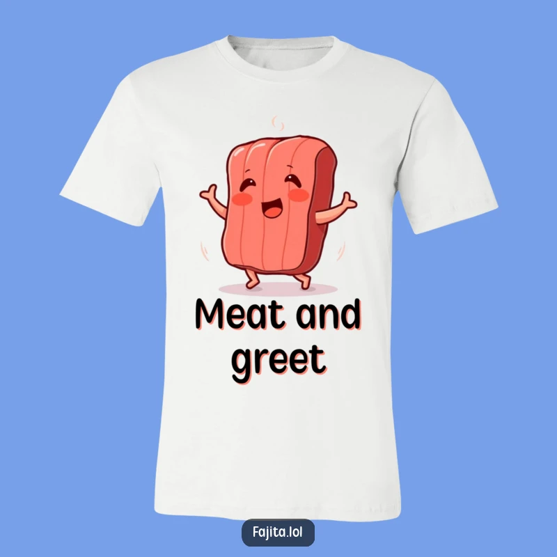 Funny Dancing Meat Strip T-Shirt: Hilarious BBQ Tee for Meat Lovers