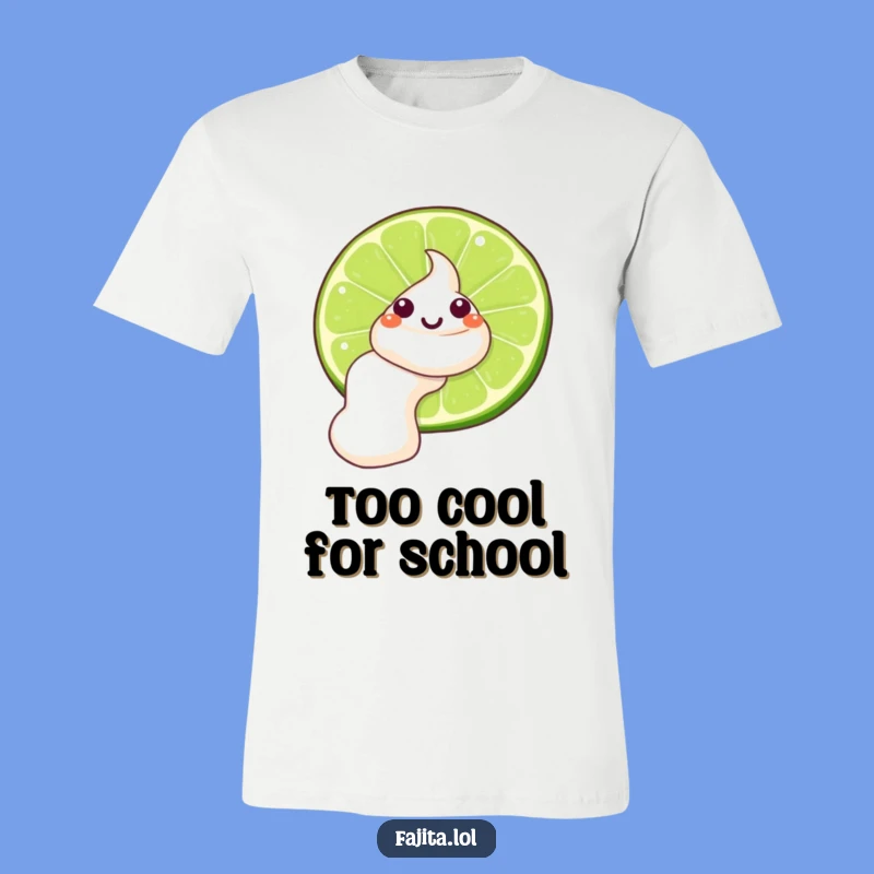 Funny Sour Cream Lime T-Shirt: Witty Condiment Character Tee, Awesome Funny Gift for Food Lovers