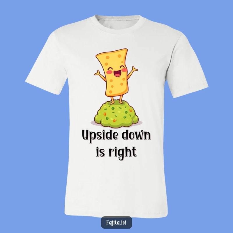 Funny Tortilla Chip Headstand T-Shirt: Hilarious Guacamole Yoga Tee Gift