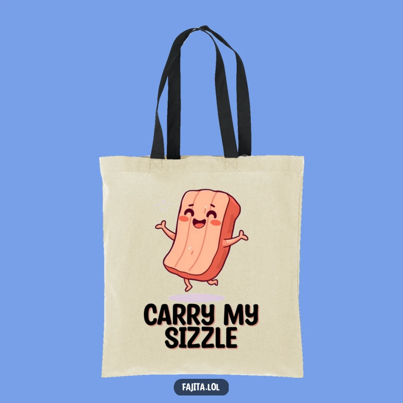 Funny Grilled Meat Shimmy Tote Bag - Hilarious Dancing Grocery Bag