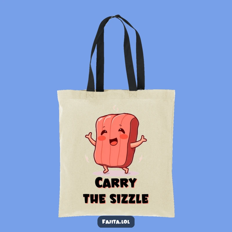 Funny Dancing Meat Strip Tote Bag: Carry Your BBQ Haul with Style