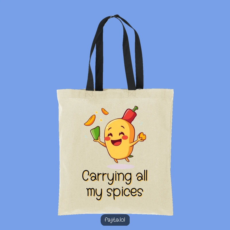 Funny Fajita Pepper Juggler Tote Bag: Sizzling Style, Humorous Carry-All Gift
