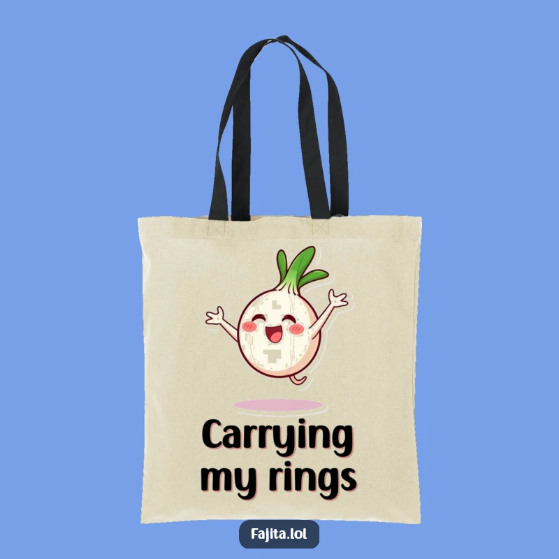 Funny Onion Ring Cartwheel Tote Bag - Spacious Joyful Carry-all, Perfect Gift