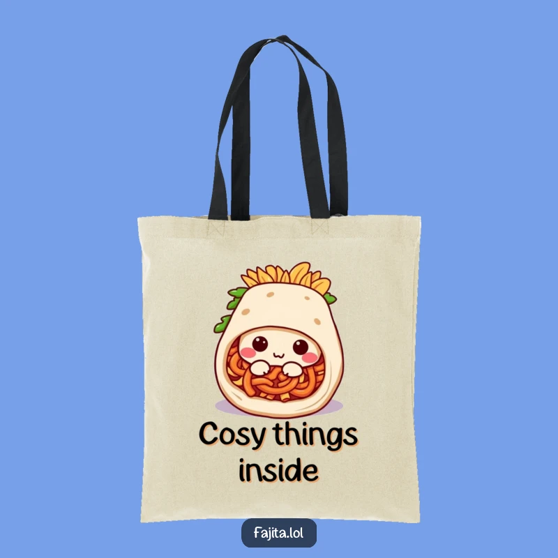 Funny Fajita Burrito Tote Bag - Spacious Cozy Carry-all, Great Foodie Gift