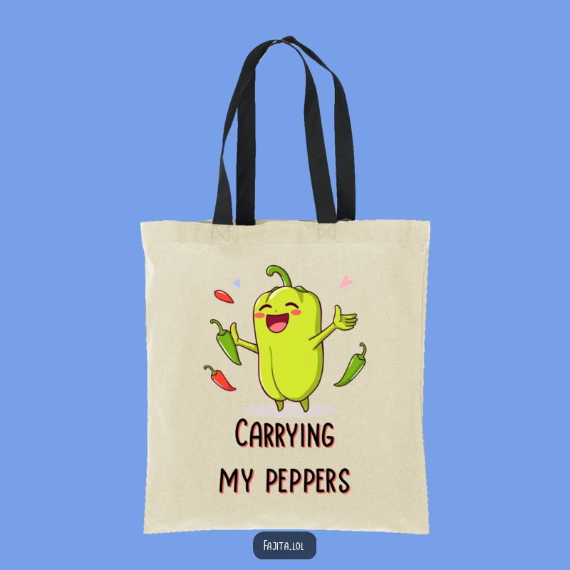 Funny Bell Pepper Jalapeno Juggling Tote Bag: Carry Your Laughs and Goodies