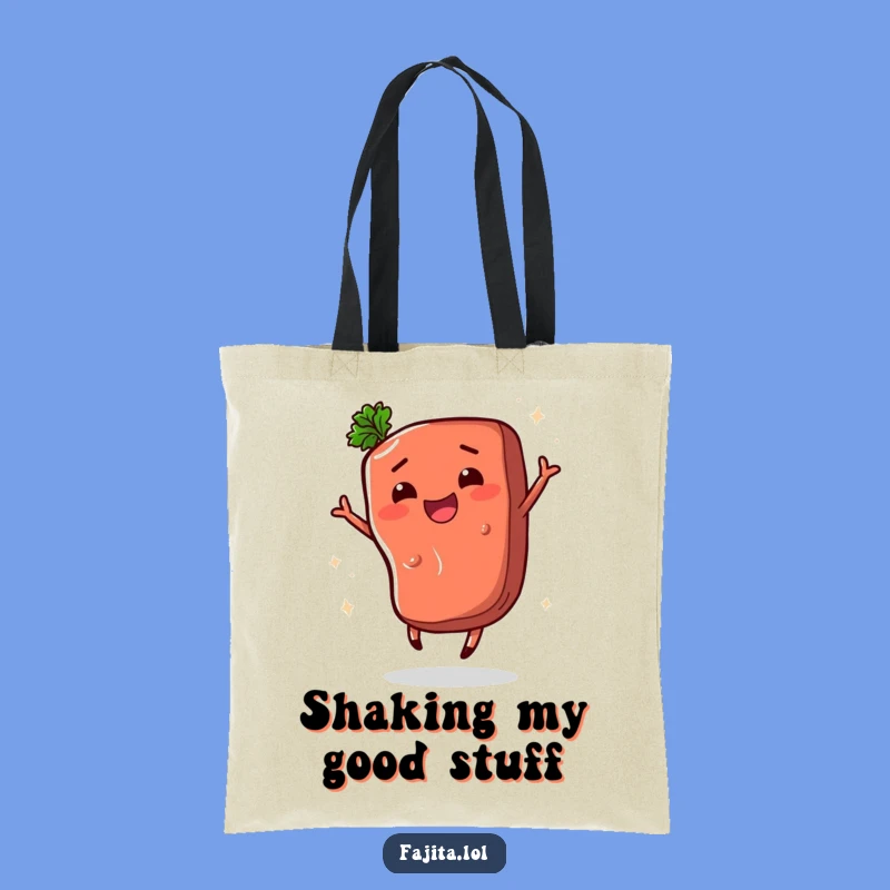 Funny Fajita Steak Shimmy Tote Bag: Comedic Carry-All for Foodie Adventures