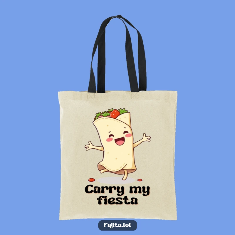 Funny Fajita Wrap Cartwheel Tote Bag: Carry Your Laughs & Groceries in Style