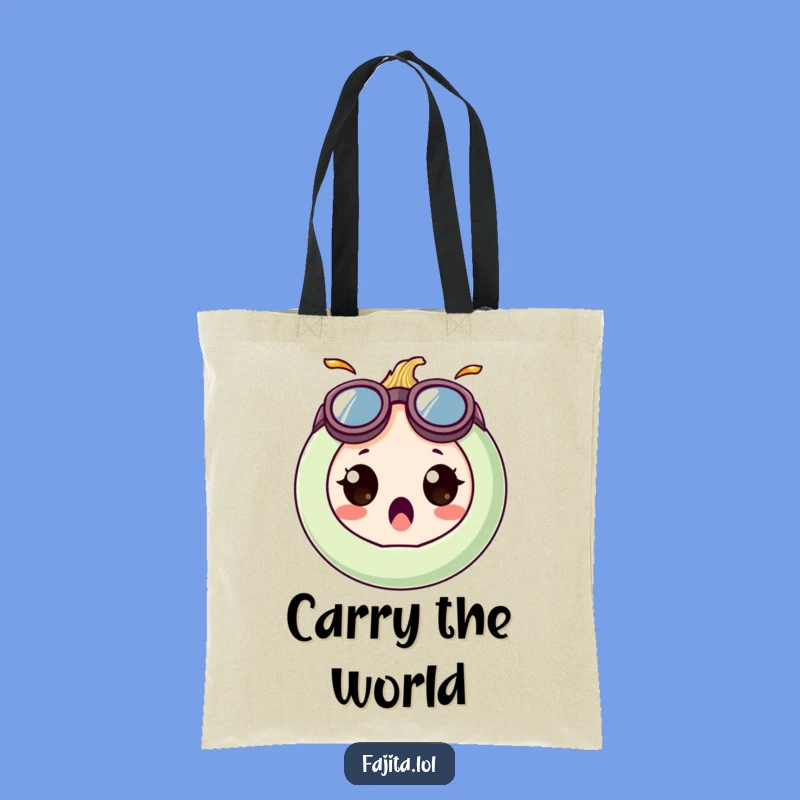 Funny Onion Ring Tote Bag: Goofy Goggle Carry-All Surprise Gift