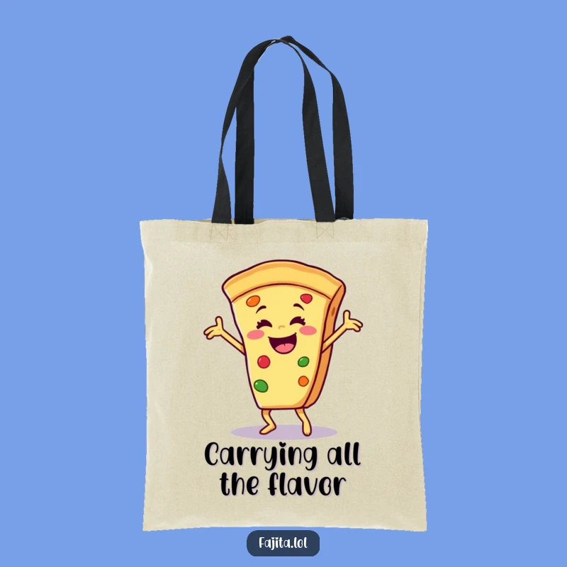 Funny Salsa Dancing Fajita Slice Tote Bag: Comedic Carry-All for Fiesta Essentials