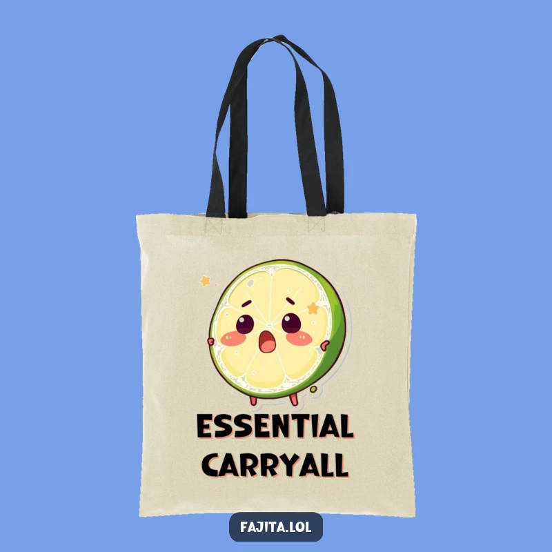 Funny Surprised Lime Tote Bag - Carry Your Zingy Humor Everywhere