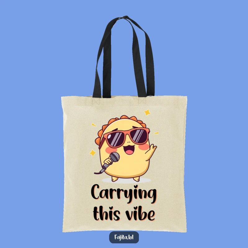 Funny Winking Taco Mic Drop Tote Bag: Carry Your Coolness Everywhere
