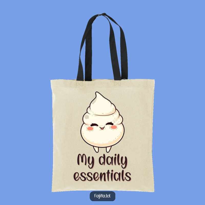 Funny Winking Sour Cream Tote Bag - Carry Your Charm Everywhere