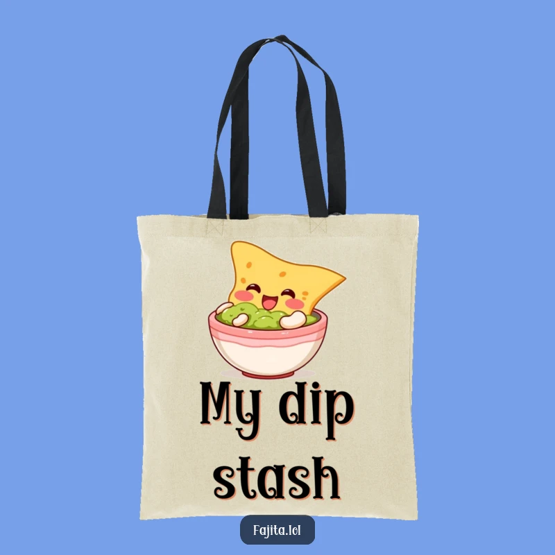 Funny Tortilla Chip Guacamole Tote Bag - Hilarious Snack Carrier