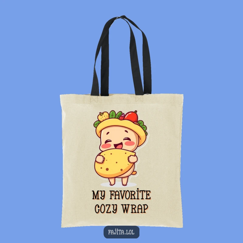 Funny Fajita Tortilla Hug Tote Bag: Warm Carry-All, Humorous Foodie Gift
