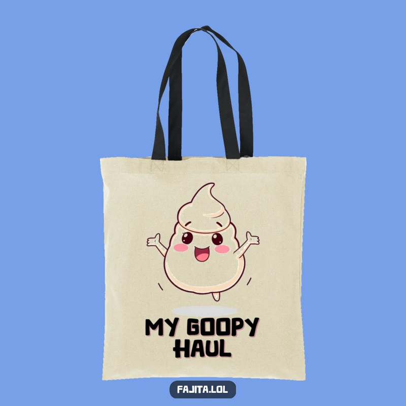 Funny Sour Cream Dollop Tote Bag: Playful Bouncing Style, Essential Funny Gift