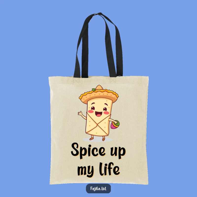 Funny Fajita Wrap Tote Bag: Chic Sombrero Dancing Fiesta Carry-All Gift